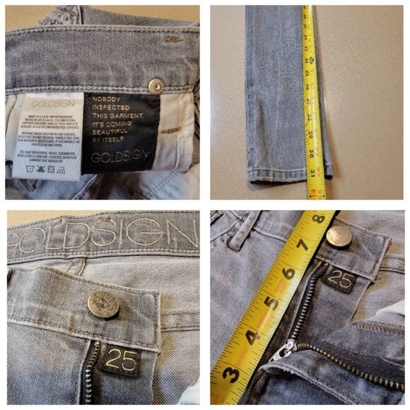 Goldsign Lure Gray Distressed Skinny Jeans - Picture 11 of 16